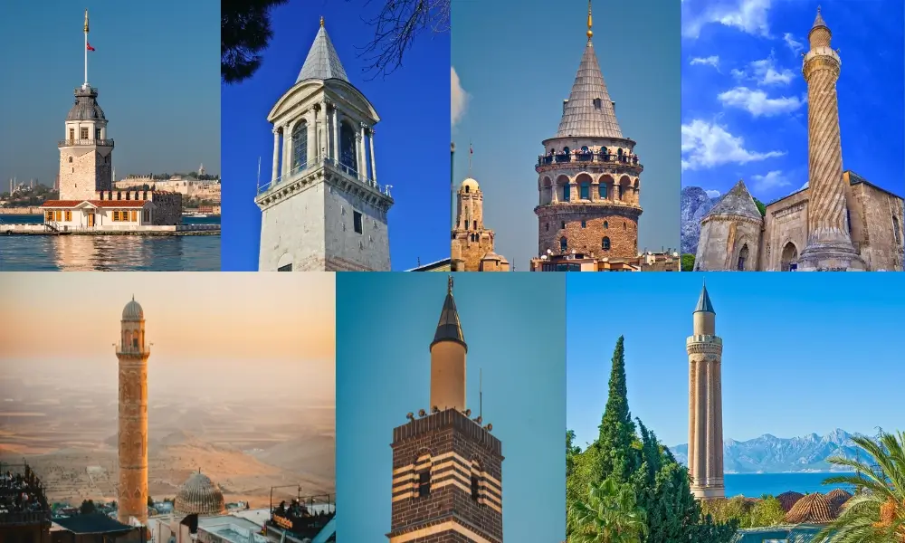 Eskişehir Masal Şatosu kulelerine ilham veren tarihi Türk kuleleri – Kız Kulesi, Galata Kulesi, Yivli Minare ve diğer Osmanlı dönemi yapıları Eskişehir Masal Şatosu kulelerine ilham veren tarihi Türk kuleleri – Kız Kulesi, Galata Kulesi, Yivli Minare ve diğer Osmanlı dönemi yapıları